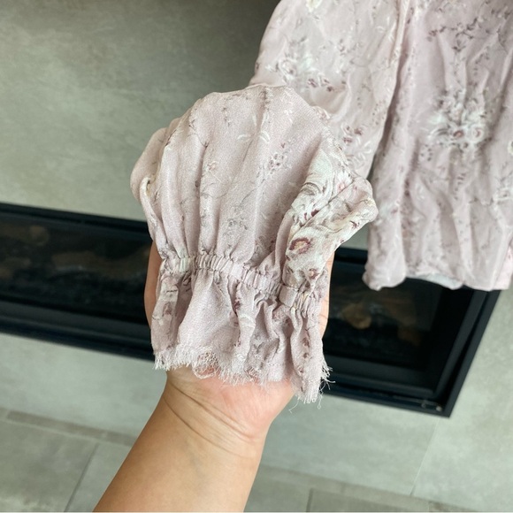 LoveShackFancy floral silk ruffle top, Size S - Picture 2 of 10